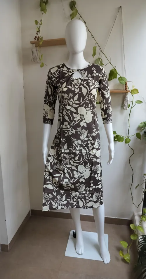 Brown Cotton Kurti